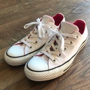 White and Pink Converse